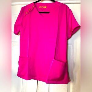 4 Ways stretching Pink Top. Large